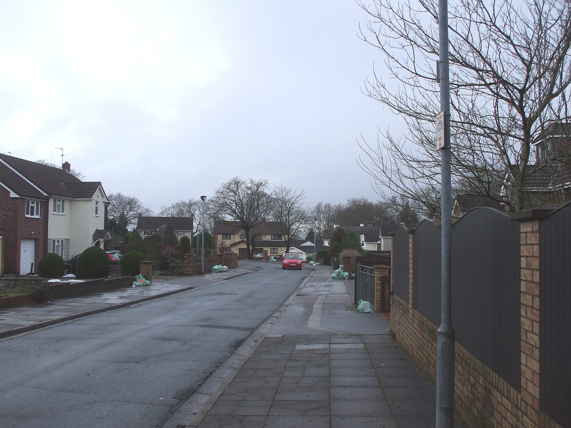 Rannoch Drive in Cyncoed, a residential road of detached houses.