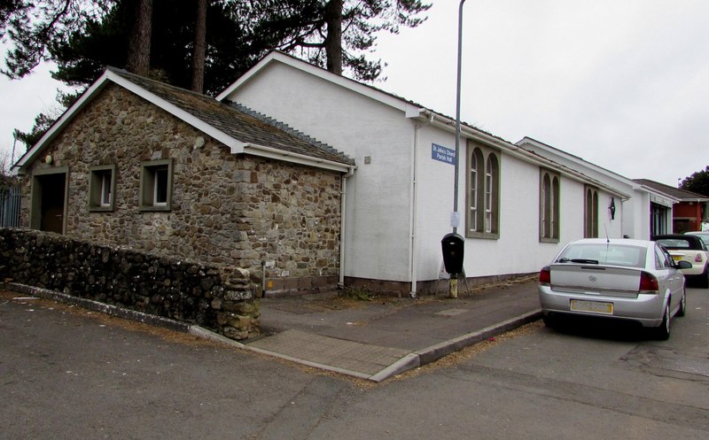 St John's Church Parish Hall in Danescourt, a stone and white-rendered building.